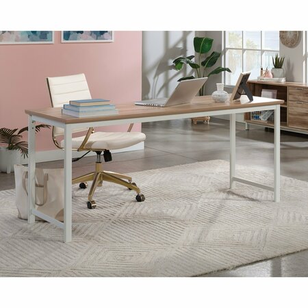 WORKSENSE BY SAUDER Bergen Circle 72x24 Table Desk Ka , Melamine top surface is heat, stain and scratch resistant 426297